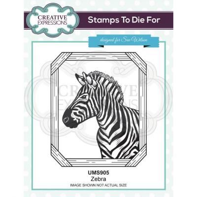 Creative Expressions Pre Cut Stamp - Zebra